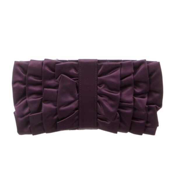 VALENTINO/Satin Ruffle Bow Clutch