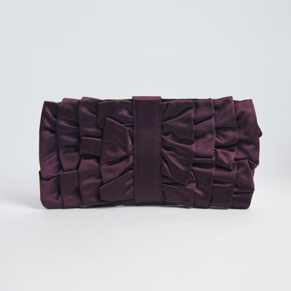 VALENTINO/Satin Ruffle Bow Clutch