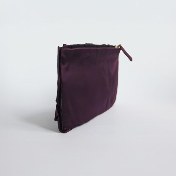 VALENTINO/Satin Ruffle Bow Clutch