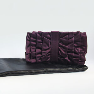 VALENTINO/Satin Ruffle Bow Clutch: imagen 8