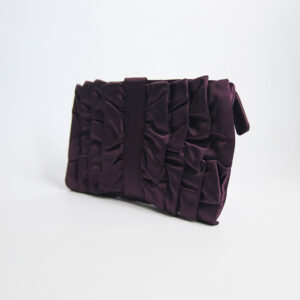 VALENTINO/Satin Ruffle Bow Clutch: imagen 2
