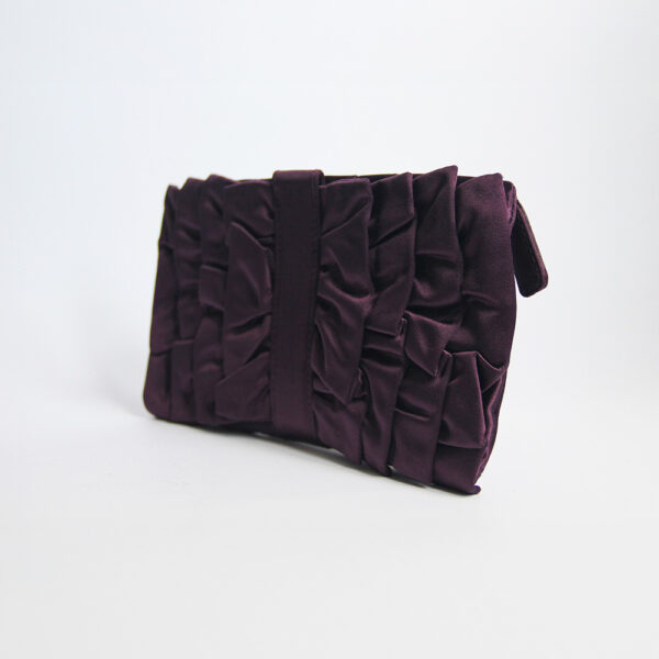 VALENTINO/Satin Ruffle Bow Clutch