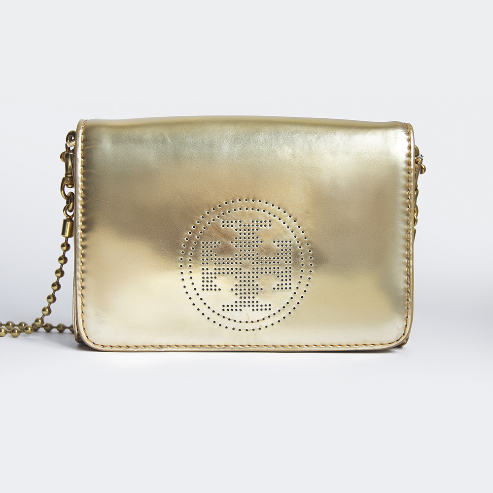 TORY BURCH/Solid Leather Crossbody Bag: imagen 1