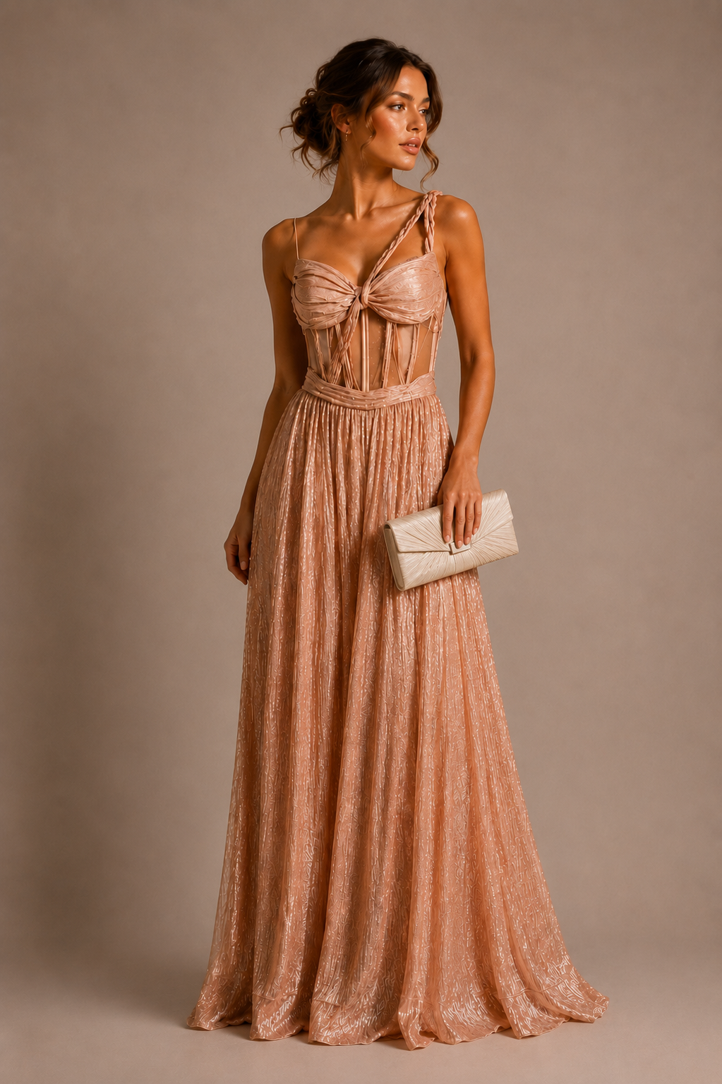 Vestido Champagne Celeste: imagen 1