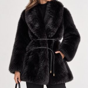Abrigo Black Fur Bel