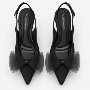 BCBG Generation Black Bow Slingback